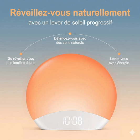 Réveil Intelligent Sunrise - Aide au Sommeil - Boisée